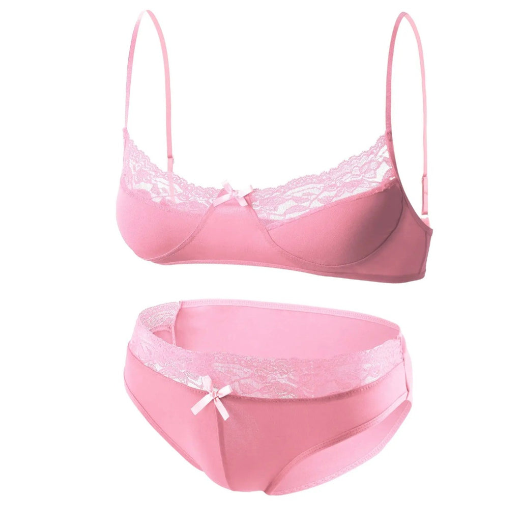 Pretty In Pink Bra Set