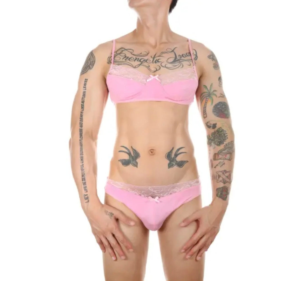 Pretty In Pink Bra Set