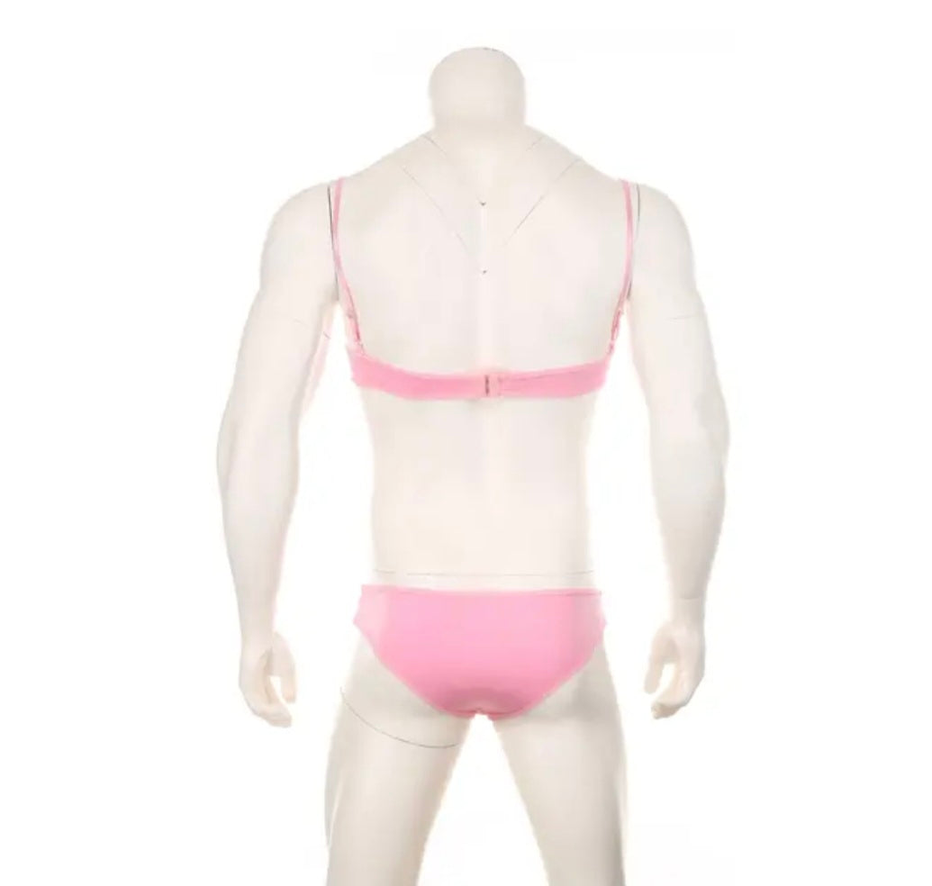 Pretty In Pink Bra Set