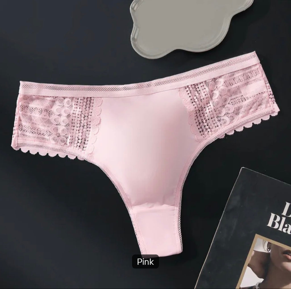 Mens Low Rise Silky & Lace Thong