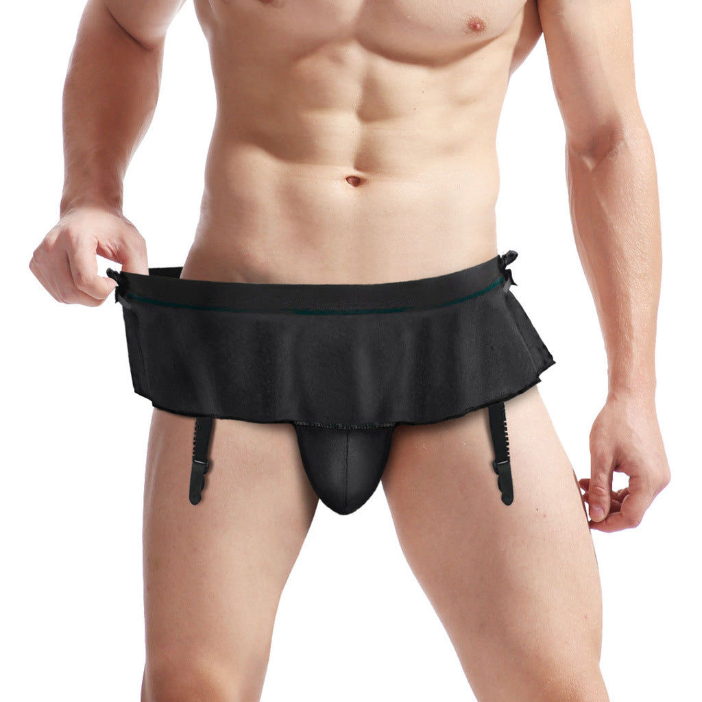Frilly Suspender Belt (One Size) & Free Pair Stockings